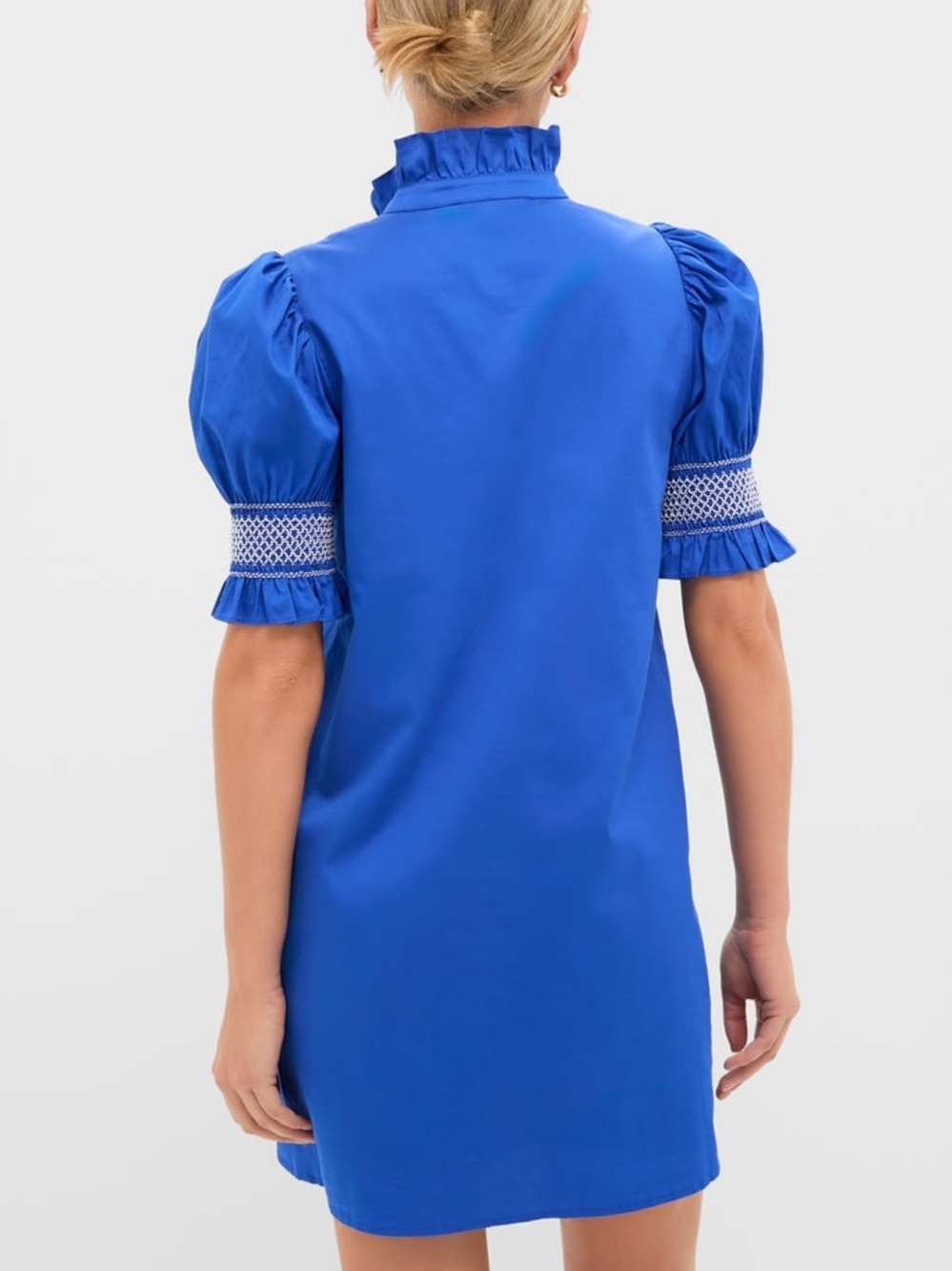Hyacinth House Royal Blue with White Embroidery Lou Lou Mini Dress - Picture 9 of 12